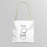 "Fusto" Illustration White Tote Bag - Lil' Fellas by Ben Mills