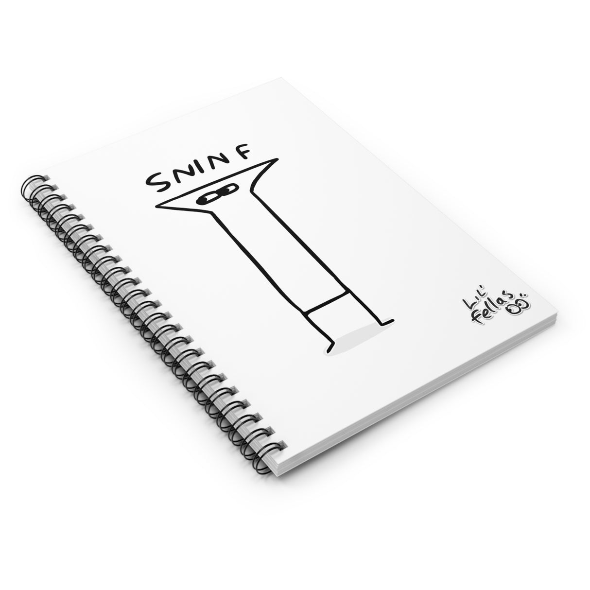 "Sninf" Illustrated White Lined Spiral Notebook - Lil' Fellas by Ben Mills