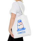 "I'm Not Salty" Cheeky Salt Shaker White Tote Bag - Floofles by Brandon Ellis