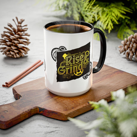 "Rise and Grind" - Ruin Steampunk Mug by Brandon Ellis