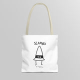"Slambo" Illustrated White Tote Bag - Lil' Fellas by Ben Mills