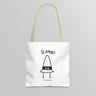 "Slambo" Illustrated White Tote Bag - Lil' Fellas by Ben Mills