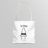 "Slambo" Illustrated White Tote Bag - Lil' Fellas by Ben Mills