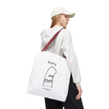 "Fusto" Illustration White Tote Bag - Lil' Fellas by Ben Mills