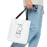 "Fusto" Illustration White Tote Bag - Lil' Fellas by Ben Mills
