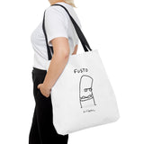 "Fusto" Illustration White Tote Bag - Lil' Fellas by Ben Mills