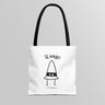 "Slambo" Illustrated White Tote Bag - Lil' Fellas by Ben Mills