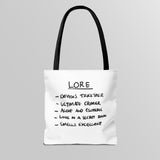 "Slambo" Illustrated White Tote Bag - Lil' Fellas by Ben Mills