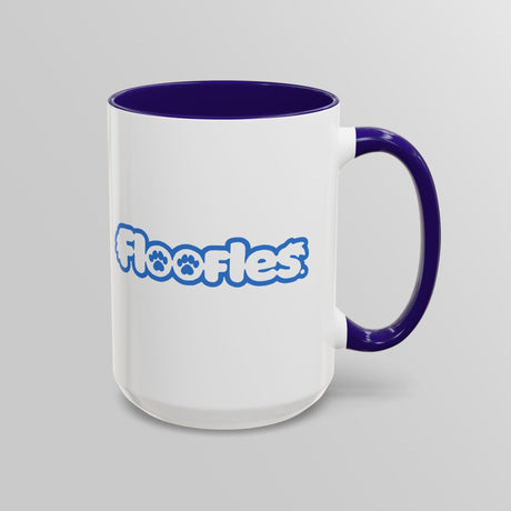“Evil Inside” Mischievous Cat Blue Accent Mug – Floofles by Brandon Ellis