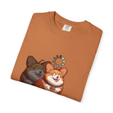 "Loading" Illustrated Ditzy Corgi Unisex T-Shirt - Floofles by Brandon Ellis