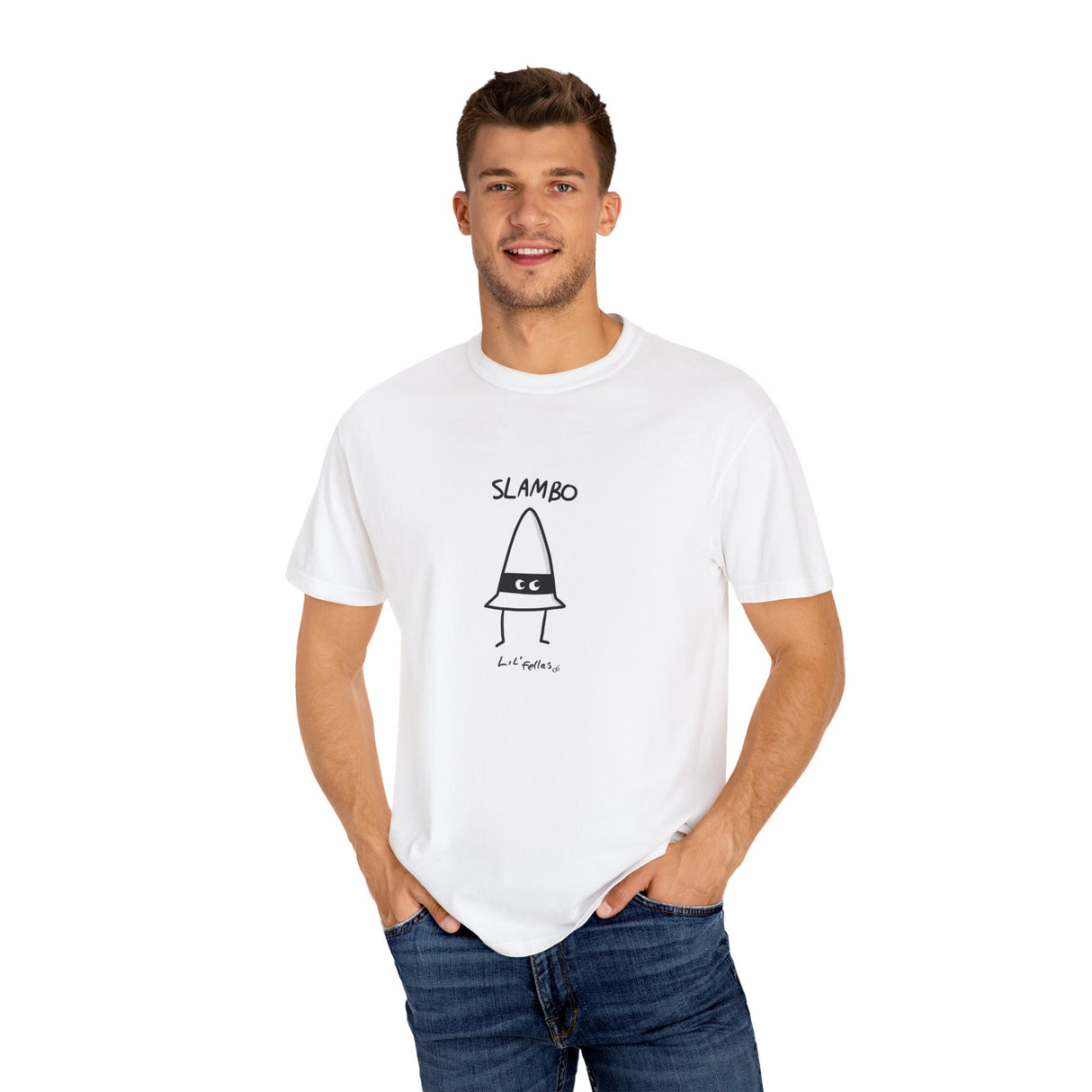 "Slambo" Illustrated Unisex T-Shirt - Lil' Fellas by Ben Mills