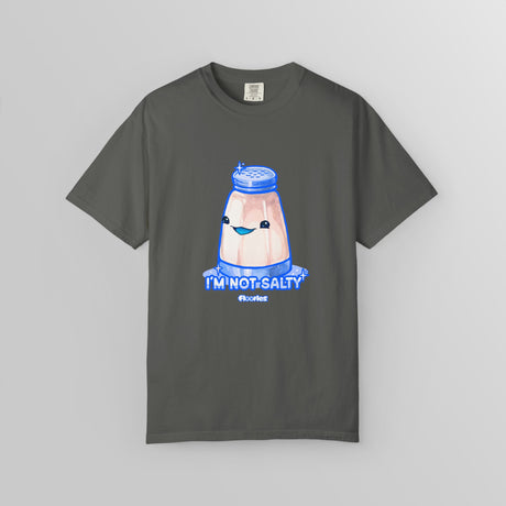 "I'm Not Salty" Illustrated Cheeky Salt Shaker Unisex T-Shirt - Floofles by Brandon Ellis