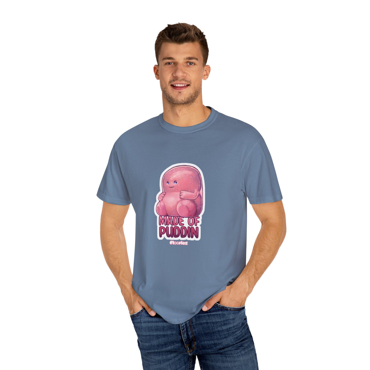 "Made Of Puddin'" Illustrated Cute Unisex T-Shirt - Floofles by Brandon Ellis