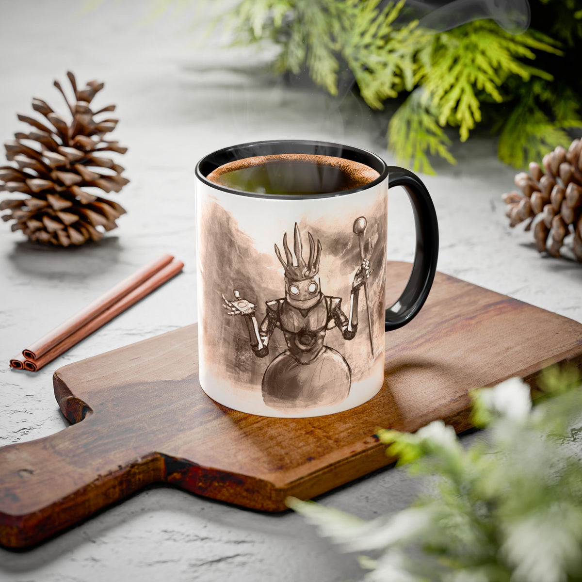 "The Clockwork King" - Ruin Steampunk Mug by Brandon Ellis