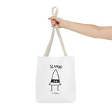 "Slambo" Illustrated White Tote Bag - Lil' Fellas by Ben Mills