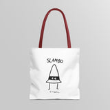 "Slambo" Illustrated White Tote Bag - Lil' Fellas by Ben Mills