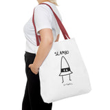 "Slambo" Illustrated White Tote Bag - Lil' Fellas by Ben Mills
