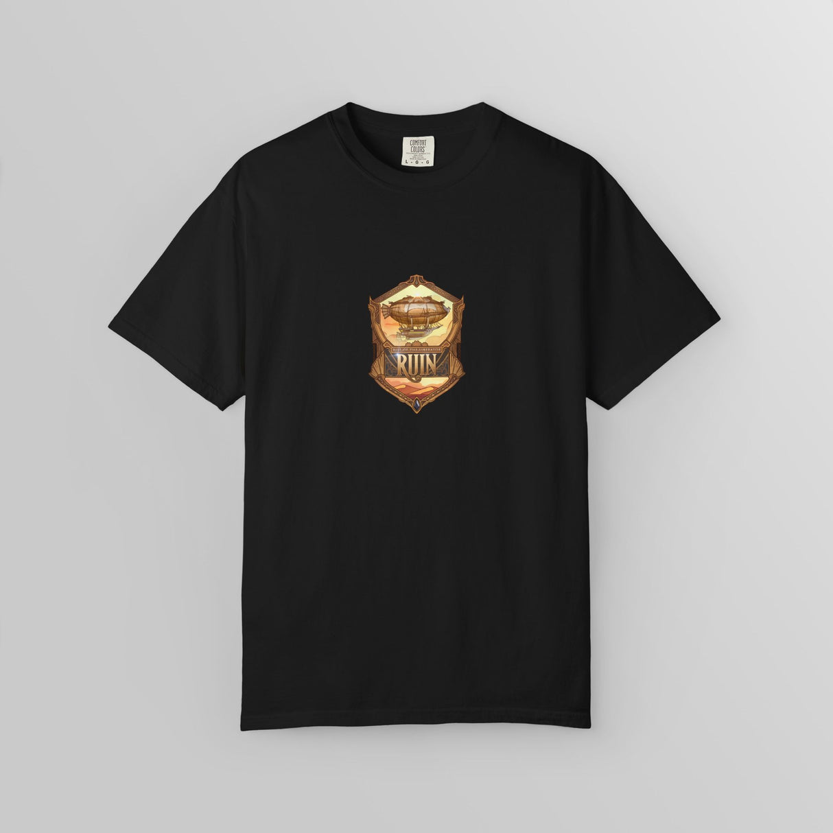 "Rise of the Liberator" - Ruin Steampunk Unisex T-Shirt by Brandon Ellis