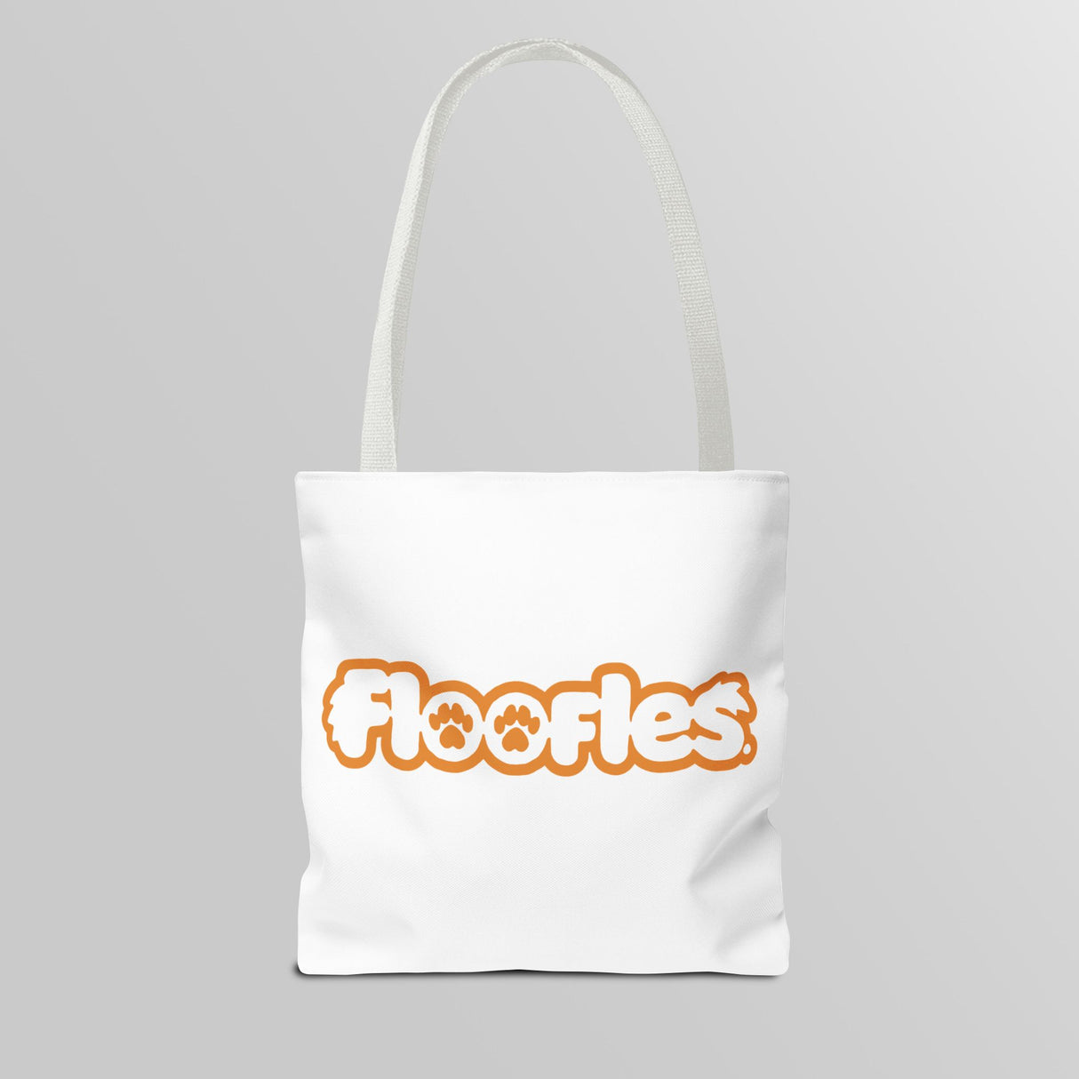 'Bad To The Bone" Floofles White Tote Bag - by Brandon Ellis