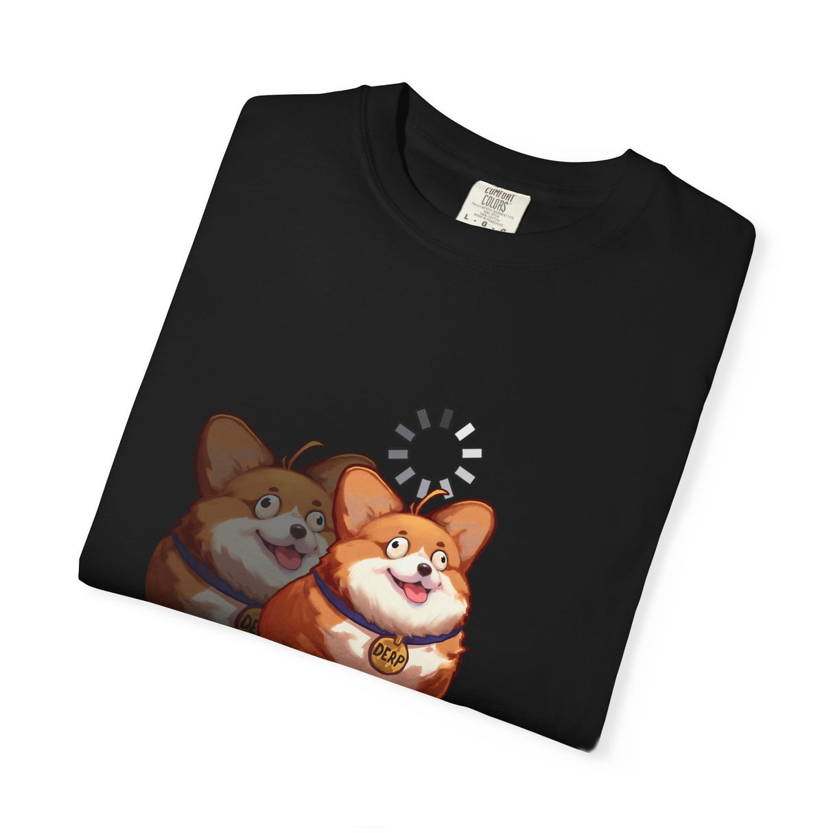 "Loading" Illustrated Ditzy Corgi Unisex T-Shirt - Floofles by Brandon Ellis