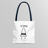 "Slambo" Illustrated White Tote Bag - Lil' Fellas by Ben Mills