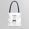 "Slambo" Illustrated White Tote Bag - Lil' Fellas by Ben Mills