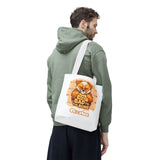 'Bad To The Bone" Floofles White Tote Bag - by Brandon Ellis