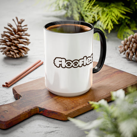 “I Have Arrived” Majestic Cat Black Accent Mug – Floofles by Brandon Ellis