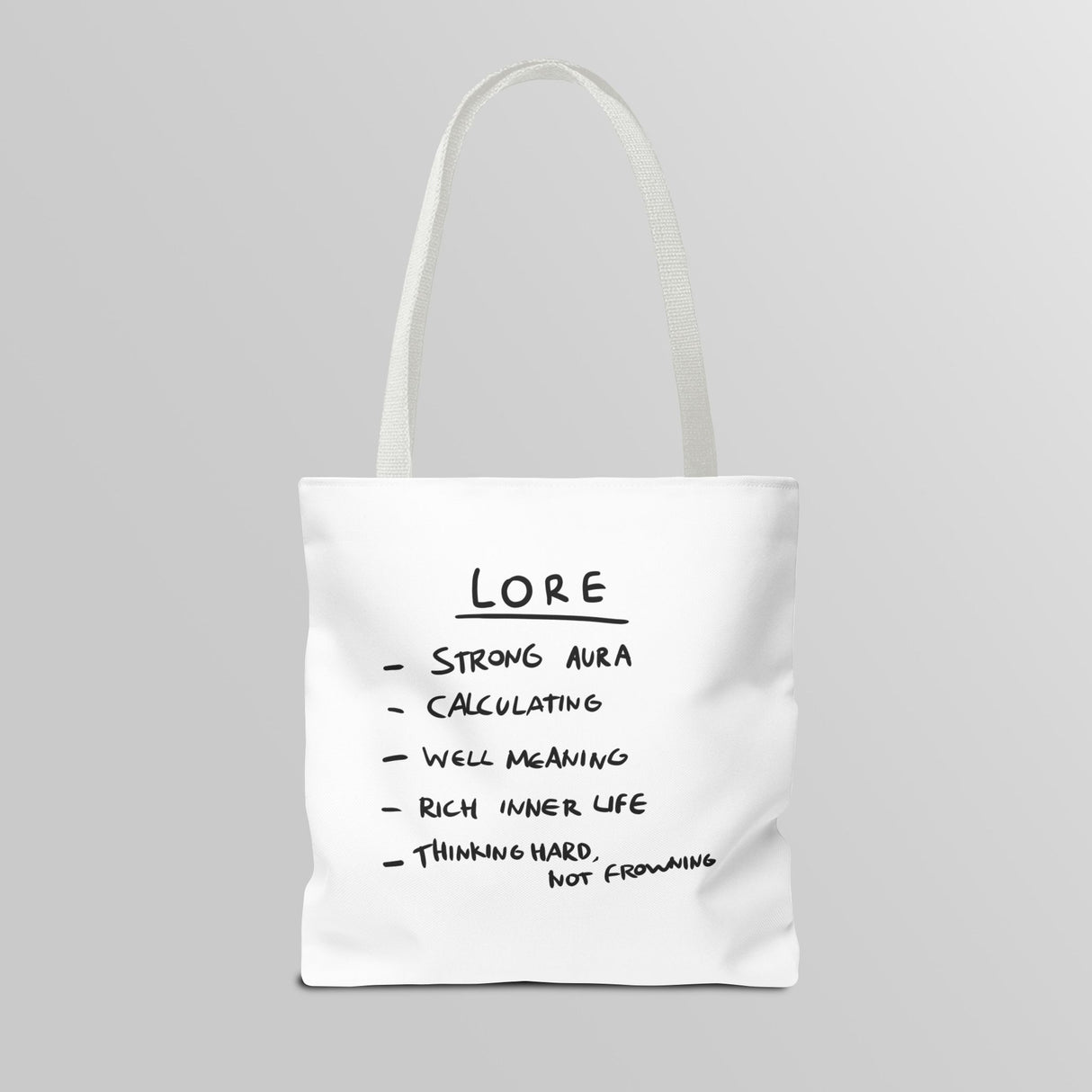 "Fusto" Illustration White Tote Bag - Lil' Fellas by Ben Mills