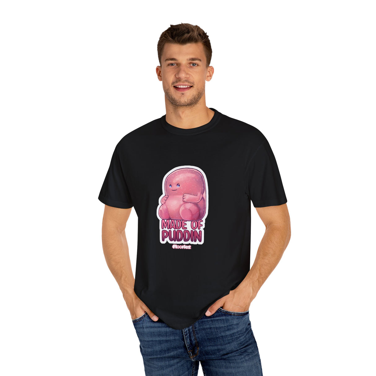 "Made Of Puddin'" Illustrated Cute Unisex T-Shirt - Floofles by Brandon Ellis