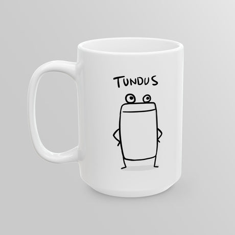 "Tundus" Illustrated White Mug - Lil' Fellas by Ben Mills