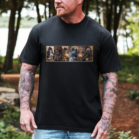 "The Characters of Ruin" - Ruin Steampunk Unisex T-Shirt by Brandon Ellis