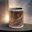 "Painting of The Liberator in Flight" – Ruin Steampunk Mug by Brandon Ellis