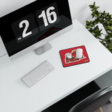 "I Berry My Feelings" Shady Strawberry Red Gaming Mouse Pad - Floofles by Brandon Ellis