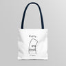 "Fusto" Illustration White Tote Bag - Lil' Fellas by Ben Mills