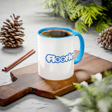 “Evil Inside” Mischievous Cat Blue Accent Mug – Floofles by Brandon Ellis