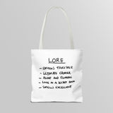 "Slambo" Illustrated White Tote Bag - Lil' Fellas by Ben Mills