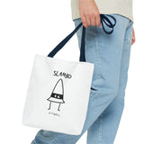 "Slambo" Illustrated White Tote Bag - Lil' Fellas by Ben Mills