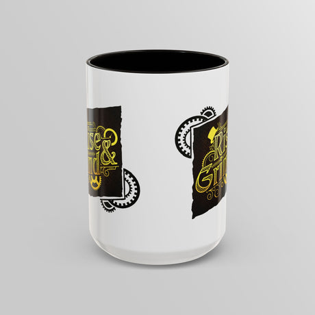 "Rise and Grind" - Ruin Steampunk Mug by Brandon Ellis