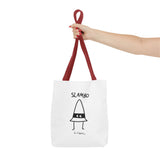 "Slambo" Illustrated White Tote Bag - Lil' Fellas by Ben Mills