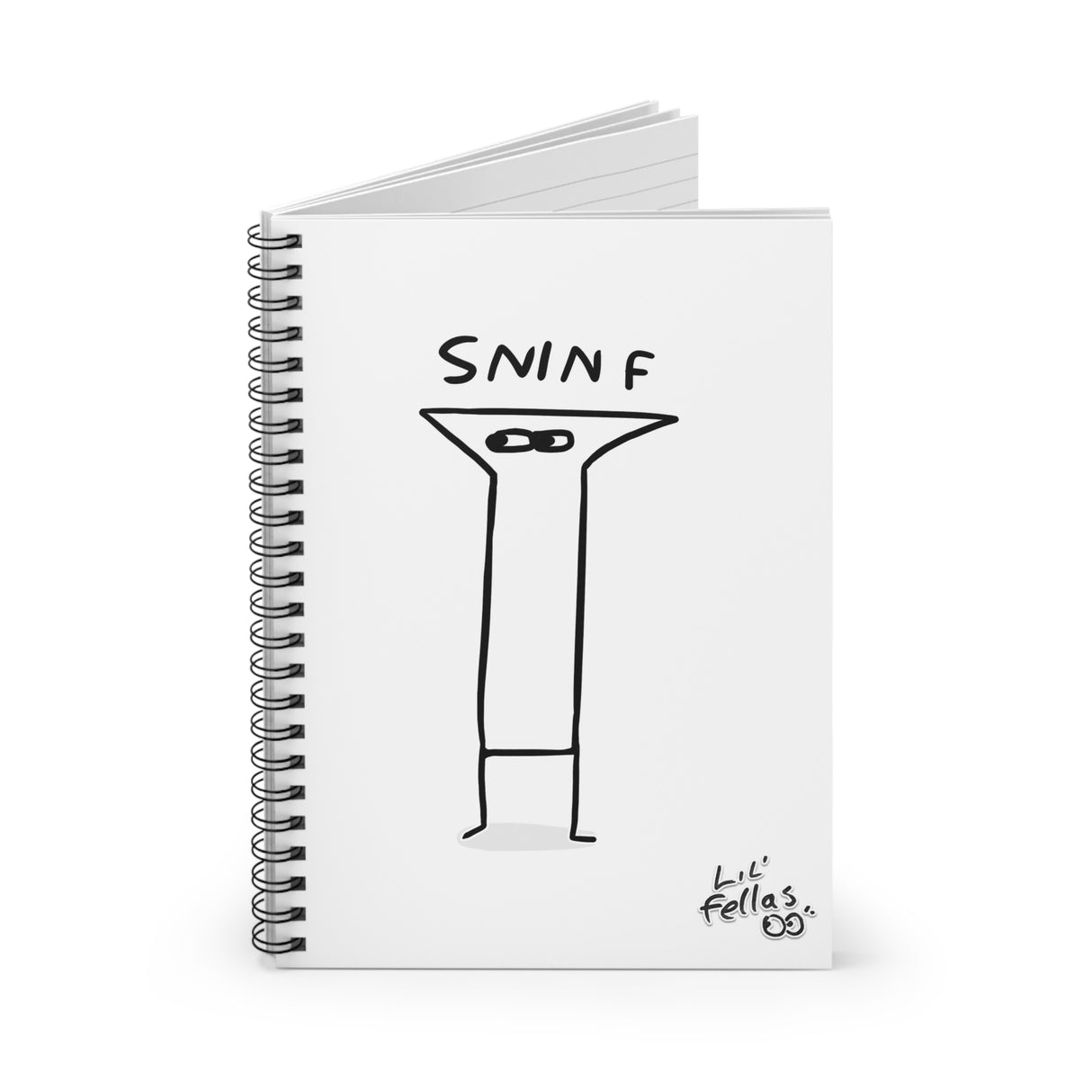 "Sninf" Illustrated White Lined Spiral Notebook - Lil' Fellas by Ben Mills
