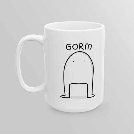 "Gorm" Illustrated White Mug - Lil' Fellas by Ben Mills