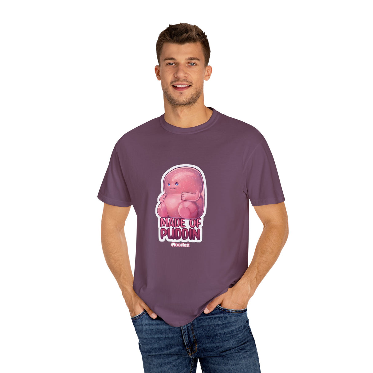 "Made Of Puddin'" Illustrated Cute Unisex T-Shirt - Floofles by Brandon Ellis