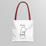 "Fusto" Illustration White Tote Bag - Lil' Fellas by Ben Mills
