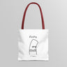 "Fusto" Illustration White Tote Bag - Lil' Fellas by Ben Mills