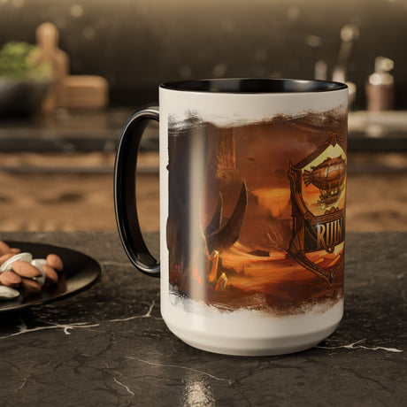 "Dune Watch Emblem Mug" - Ruin Steampunk Mug by Brandon Ellis