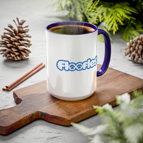 “Evil Inside” Mischievous Cat Blue Accent Mug – Floofles by Brandon Ellis