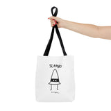 "Slambo" Illustrated White Tote Bag - Lil' Fellas by Ben Mills