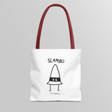 "Slambo" Illustrated White Tote Bag - Lil' Fellas by Ben Mills