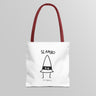 "Slambo" Illustrated White Tote Bag - Lil' Fellas by Ben Mills